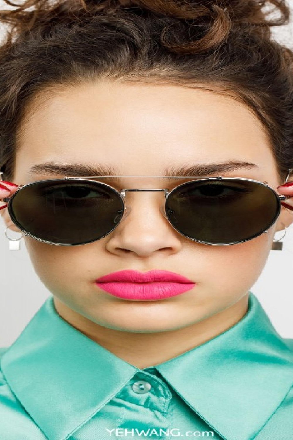 boucles d'couleur oreilles trend square argenté plaqué couleur or h5Image2